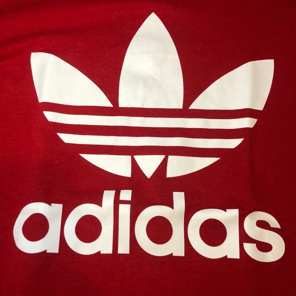 NWOT ADIDAS ORIGINALS | Red Trefoil Tee - Picture 3 of 4